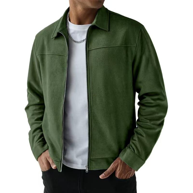 Herren S Locker Freizeit Dicke Wildleder Fleece Jacke