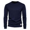 Nuova Camicia a Maniche Lunghe da Uomo a Tinta Unita con T-shirt di Cotone Sotto
