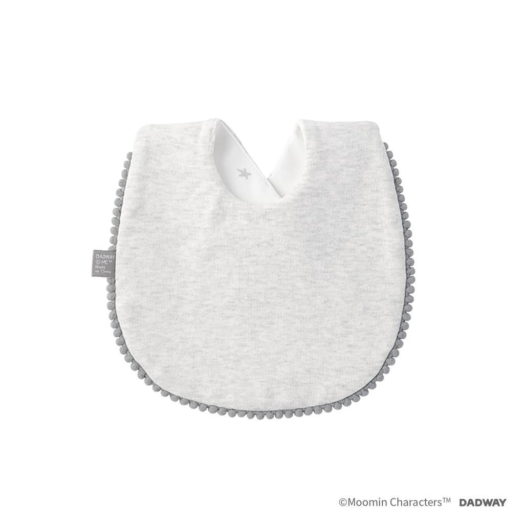 DADWAY MOOMIN BABY Moomin Baby Pompom BBMB006200500 Bib, Hattifatteners/White,