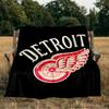 Vintage Detroit Wings Logo Decke Flanell Überwurf für Sofa, Innenbereich, Camping, Wohnzimmer, Büro, Stuhl und Bett Weiches Geburtstagsgeschenk