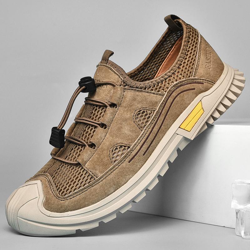 Origin Direct Supply Large Size 45 New Mesh Shoes Breathable Men's Shoes Mesh Casual Shoes Trendy Fashion Pigskin Outdoor Mountaineering