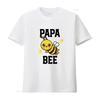 Papa Bee T Shirt for Dad Daddy Kawaii Honey Lover Design Perfect First Day Family Birthday Vintage Washed Top For Everyday Wear
