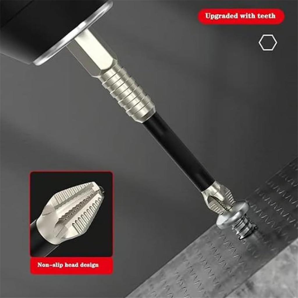 Slideach Magnetic Screwdriver Bits, High Magnetic Screwdriver Drill Bit Set, Anti-Slip Electric Screwdriver Set, Electric Precision Set, 50 65 75 100