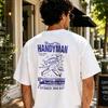 Hank The Handyman Vintage Repairman White Cotton Tops, Ropa Hombre Camisetas Unisex Retro Worke