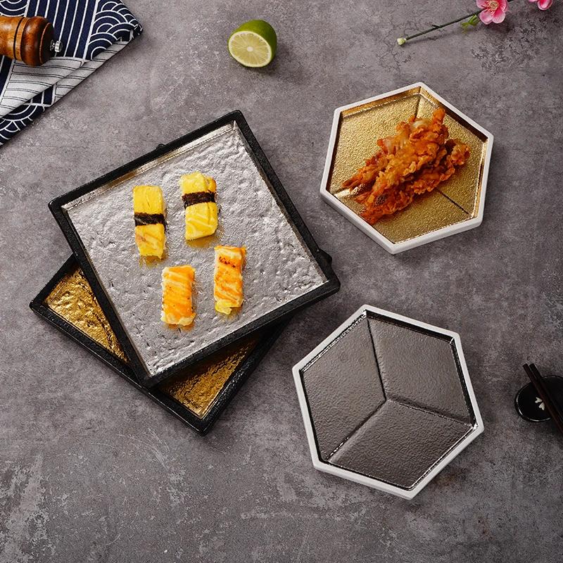 Japanischer Rechteckiger Sushi-Teller Keramik Sashimi Sushi Restaurant Dessert Barbecue Spezial