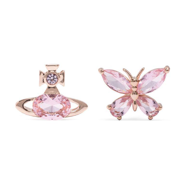 

Vivienne Westwood Butterfly Design Brass Earrings Women Earrings Pink 6201035402G402 Basic Packaging-Dust Bag+Box