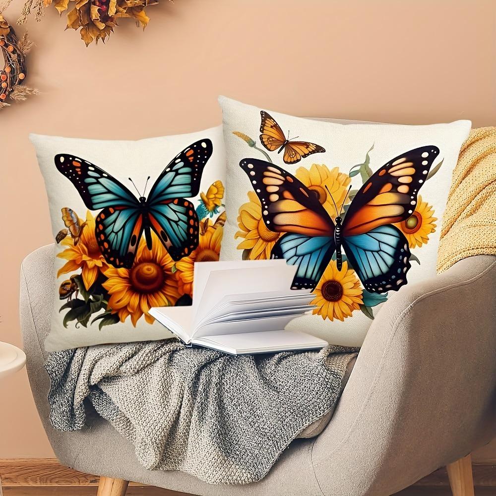 Vitalität erblüht auf Kissenbezügen Schlafzimmer Sofa Dekoration Polyester Kissenhülle mit Reißverschluss
