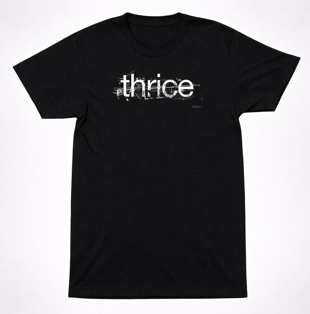 Thrice Logo T-Shirt – Post-Hardcore Alternative Rock Band Tee Black 2XL