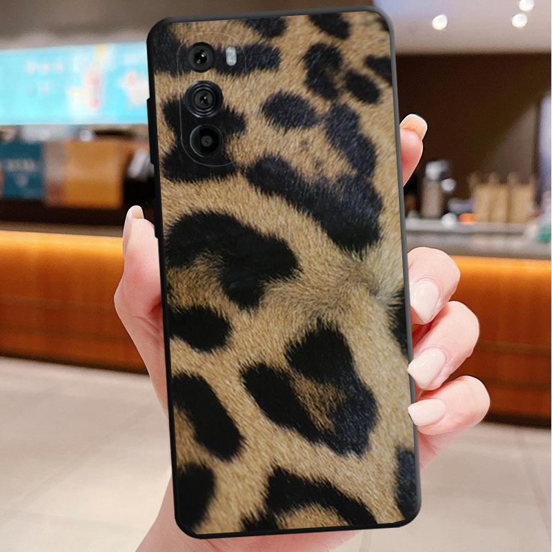 Phone Case For Motorola Edge 50 40 Pro 60 50 40 30 Ultra Neo Fusion Moto G85 G72 G53 G54 G84 G13 G32 Tiger Leopard Print