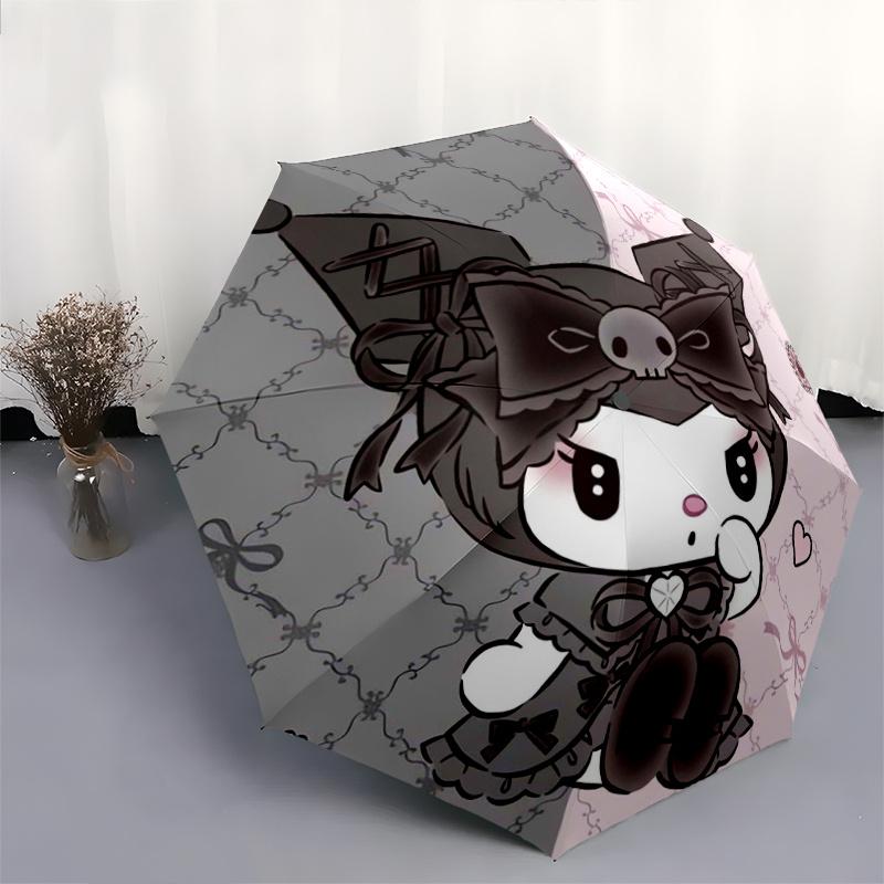 1pc Colorful Coulomb Sanrio Automatic Opening and Closing Umbrella - Small Umbrella Suitable for Various Occasions, Portable 3-Fold Small Umbrella for