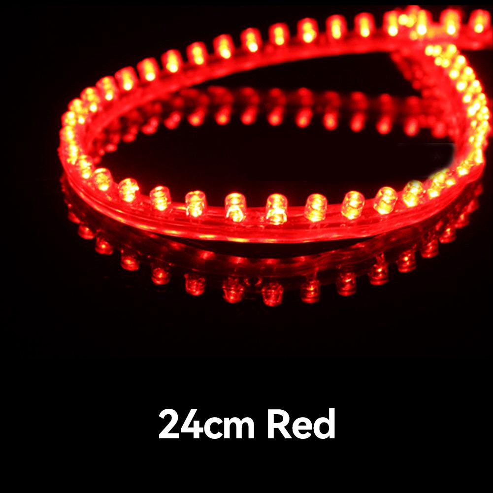 

Мотоцикл F5 Круглые светодиодные бусины для лампочек Гибкая лента Веревка Лента Лучевая лента Лампа для салона автомобиля Атмосфера Освещение 12 В #469827 24cm красный