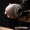 Tin lid threaded gold-plated tea can Japanese coarse pottery size sealed storage jar tea warehouse Ceramic candy storage jar