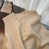 V-neck Sweater Vest Women Fall Winter Korean Solid Knitted Vests Casual Preppy Style Loose Trendy Sleeveless Sweater Vest