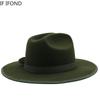 New Autumn Winter Feather Band Felt Fedora Hat For Women Wide Brim Gentleman Wedding Party Hat Church Jazz Hat