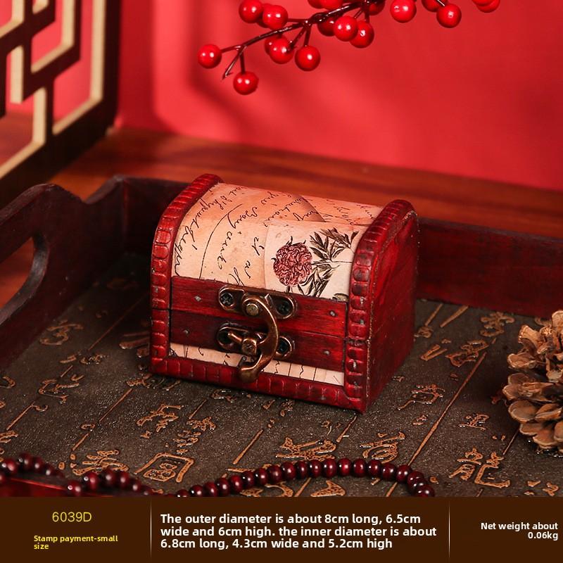 European Creative Wooden Box Storage Storage Box Happy Candy Box Gift Jewelry Packaging Box Crafts Small Box