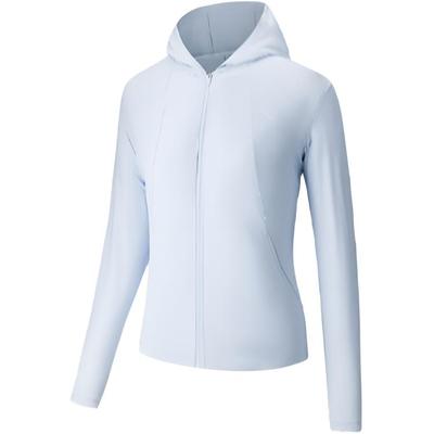 Jaqueta Confortável Casual Simples com Capuz e Zíper Jaquetas Femininas 962527709-2