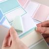 Gradient Pull-Out Sticky Note Box: High-Value, Colorful, Self-Adhesive Grid for Students and Office Use.
