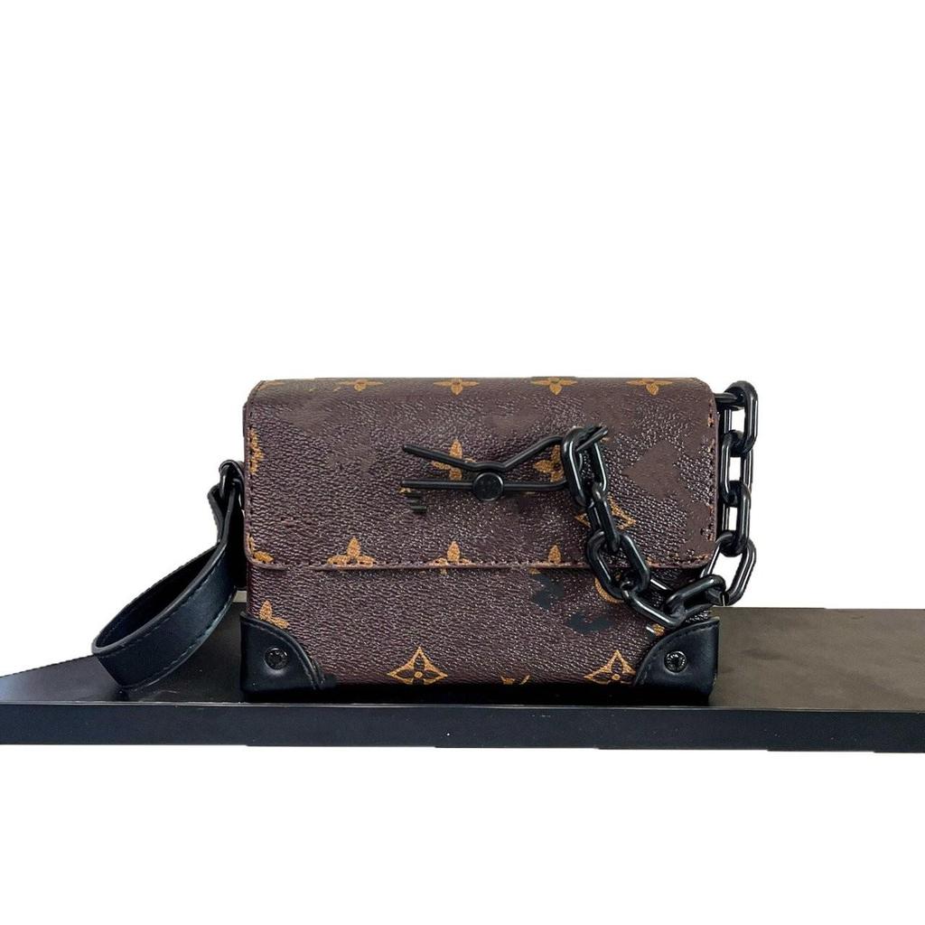 European & American Classic Small Chain Print Crossbody Flap Bag