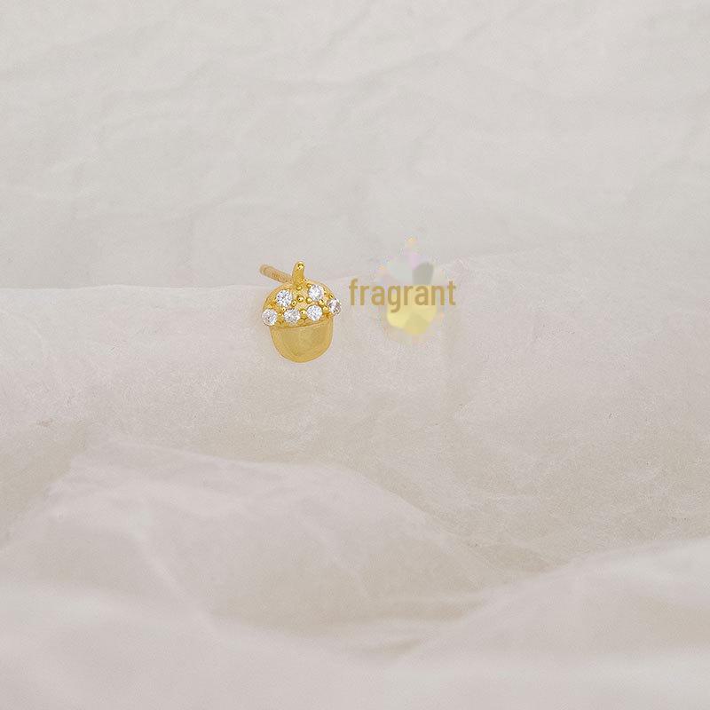 

Серьги Banyan Tree из позолоченного стерлингового серебра с дубовой сосной - милый дизайн в виде растений для женщин ES2006 золотой