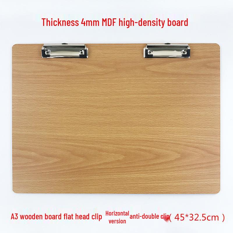 A4 Clipboard with Pen Holder, A5 Writing Pad, A3 Wooden Menu Holder, Cardboard Stationery Board