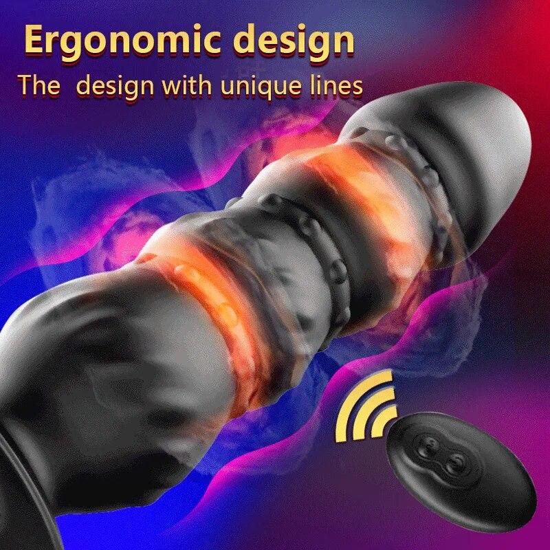 Wireless Remote Control 10 Speeds Vibration Prostate Massager Anal Vibrator Sex Toys For Women Vibrating Butt Plug Anal Beads