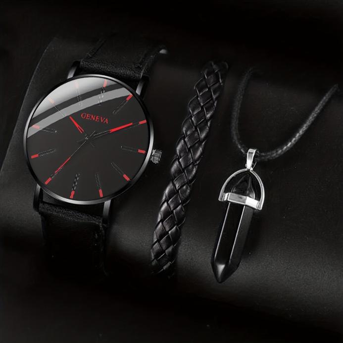 Tume Watch 2-Piece Men S Watch Business Mesh Quartz Watch Set large price