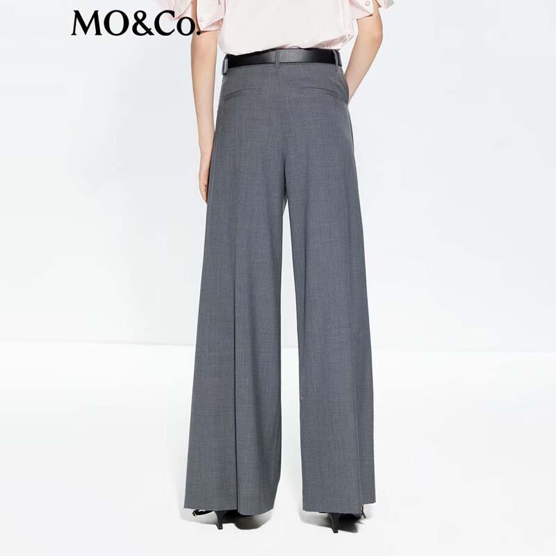 MO&Co. Women's Tailored Wide-Leg Trousers