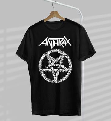 Anthrax Band Heren T-shirt Zwart Korte Mouw Alle Maten S M L XL 234XL Unisex T-shirt
