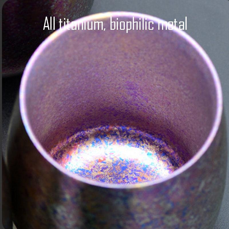 60/120/240ML Pure Titanium Egg Cup,Double Layer Thicked,Heat Insulation,Antibacterial Preservation,Ice Flower,Outdoor Beer Mug