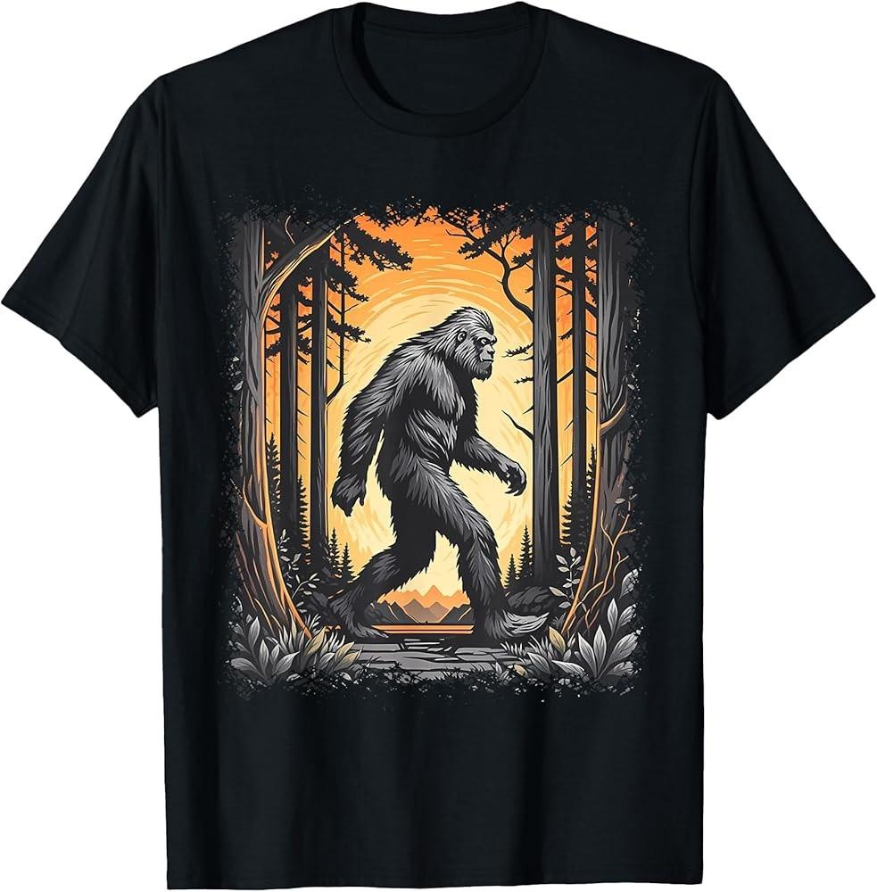 Sasquatch Bigfoot Forest Graphic For Men Women T-Shirt Unisex T-Shirt