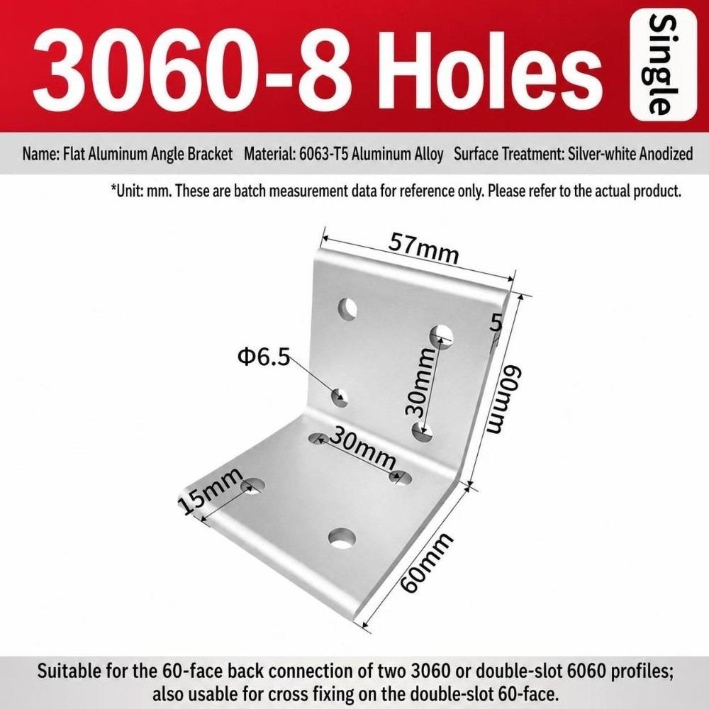 Flat Shape Aluminum Angle Bracket Solid Body Right Angle Bracket For Workbench Build
