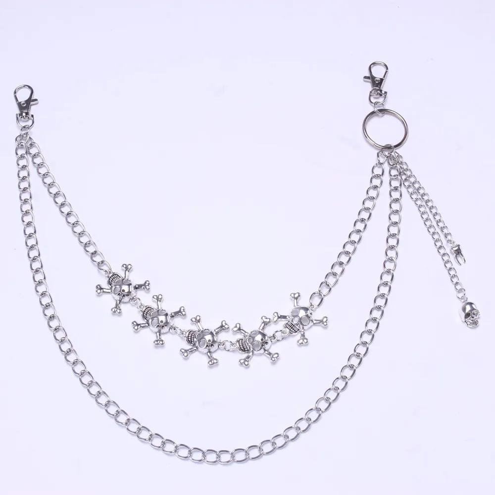 

Стильная винтажная металлическая цепочка на талию для женщин Молния One Size серебряный