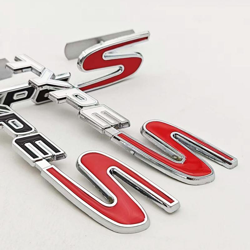 AAALZ1 3D Metal Type S Logo Front Grill Car Emblem Rear Trunk Badge Sticker Decal For Honda Civic Types CRV HRV Accord Fit Accessories
