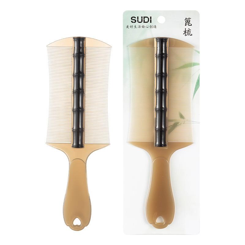 Super-dense Toothed Comb with Handle, Double-sided Thickened Plastic Comb, Large Plastic Lice Comb with Handle.