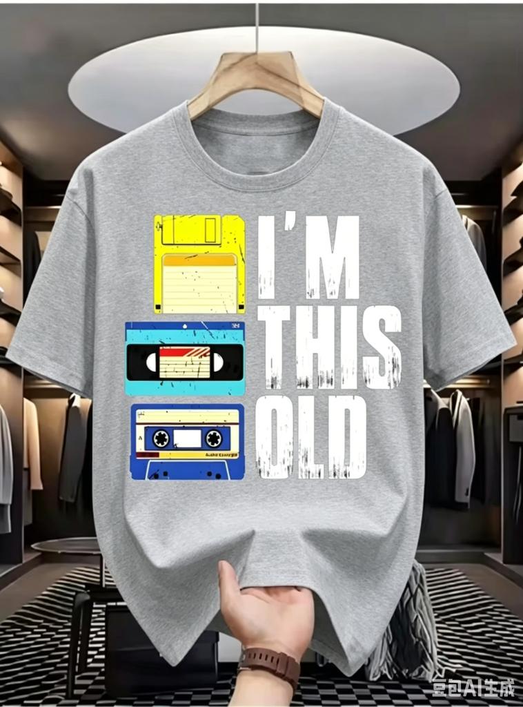 Im This Old Retro Tech Tshirt Vintage Floppy Disk Vhs Cassette Tape Graphic Funny Black Tee 90s Nostalgia Short Sleeve Gift