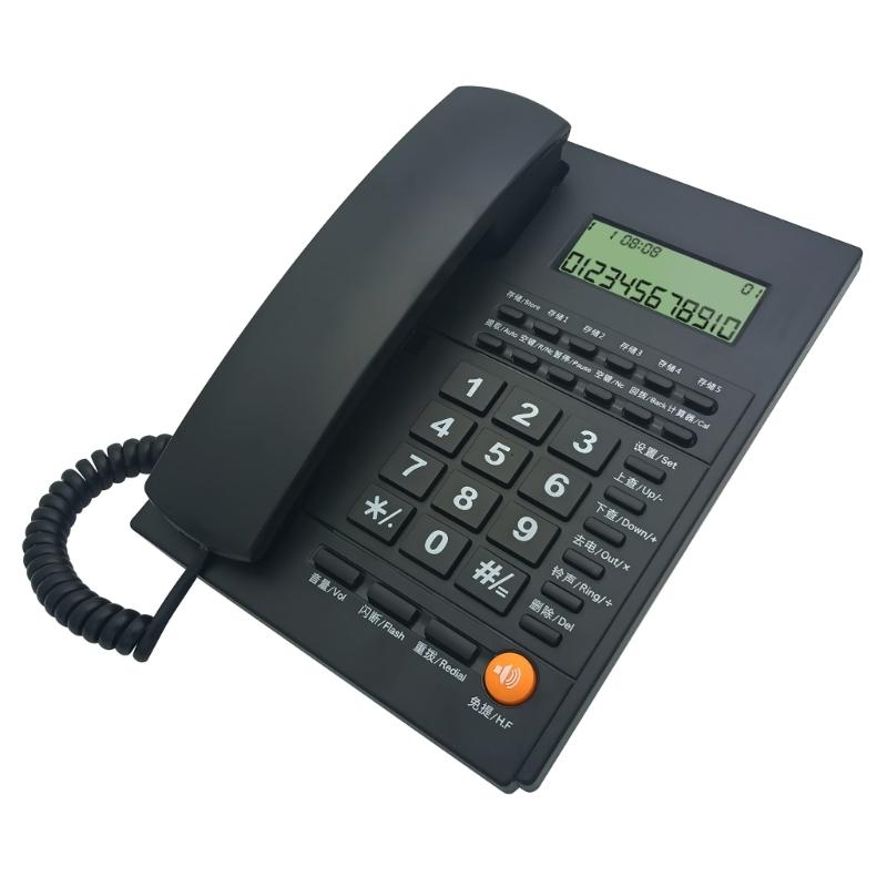 

Home Landline Fixed Telephone Desk Phone with Caller Identification Corded Phone Noise Reduction Speed Dial 1
