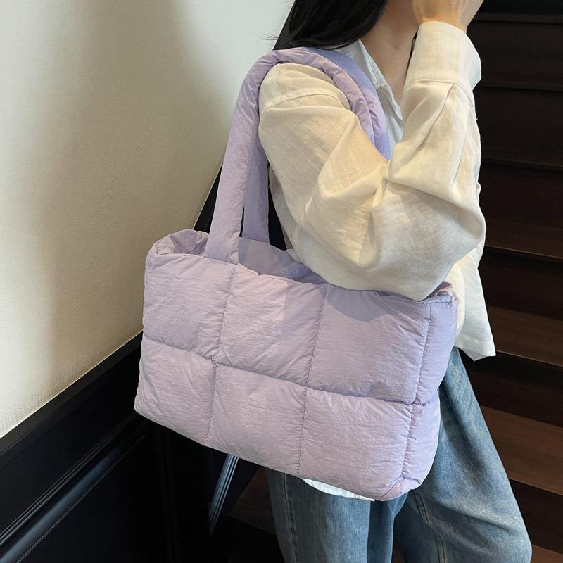 New trendy underarm shoulder bag casual large-capacity cotton clothing bag women's portable cloud tote bag