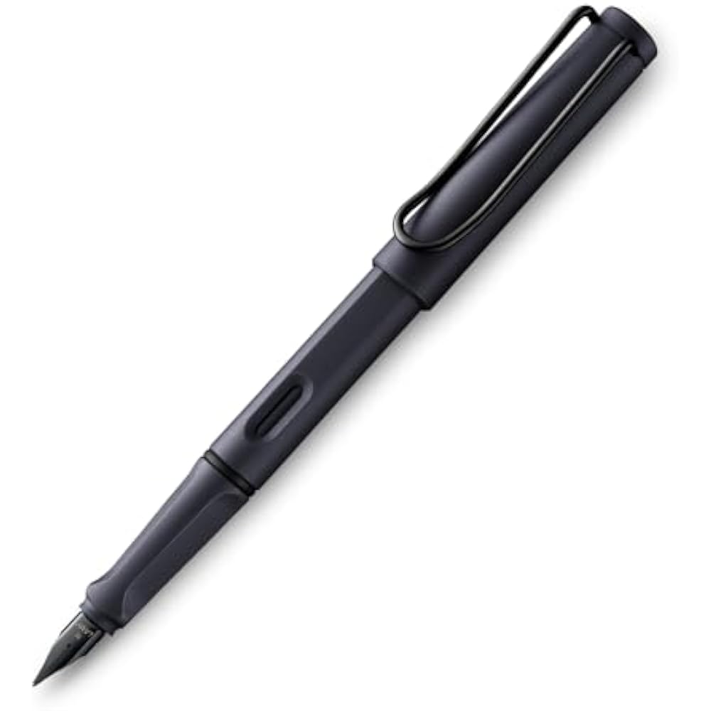 LAMY Lamy Fountain Pen EF Ultra Fine Safari Steel Black L0E2-EF Regular Imported
