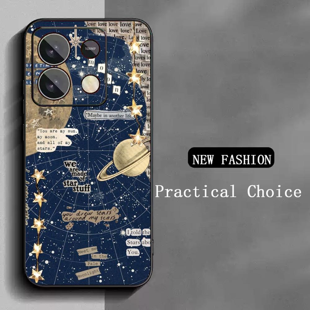 Fashion stars hot selling pattern Phone Case For Redmi Note 14 13 12 11 Pro Plus S 5G 14C A3 Soft Black Phone Cover