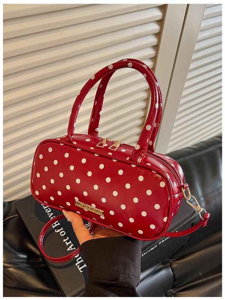 Exquisite Polka Dot Handheld & Crossbody Bag - Women's 2026 Summer Casual Style