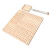 Wooden Blocking Board 324 Holes Polished Rubber Wood Handcrafted Knitting Board with Steel Pins Needles for Crocheting