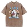 Mode T-Shirt Vintage Gewaschenes Baumwoll-T-Shirt Ich Lecke Batterien Lustiges Katzen-Grafik-T-Shirt Lässiges Streetwear Frühling Sommer Shirt