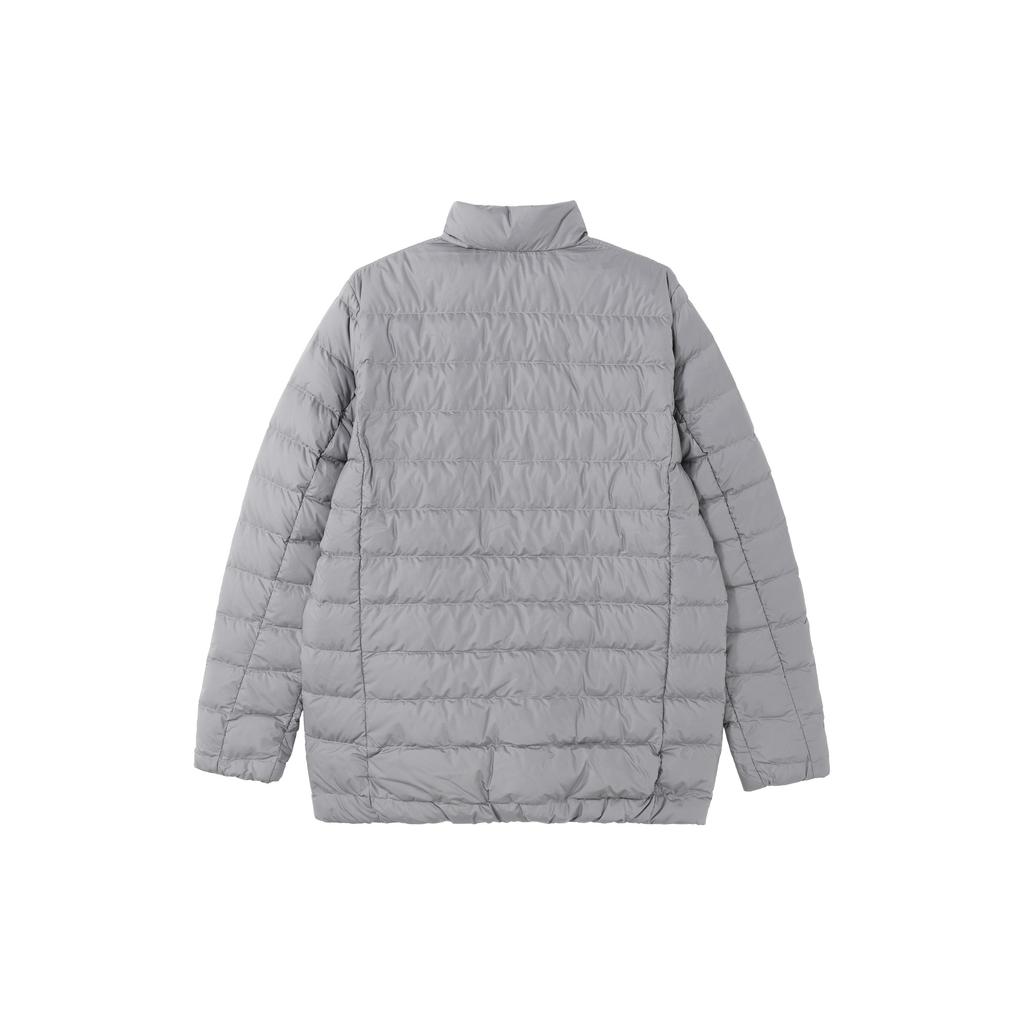 Adidas 630 Padded Solid Color Logo Zipper Stand Collar Long Sleeve Down Jacket Men Jacket Gray HZ6069