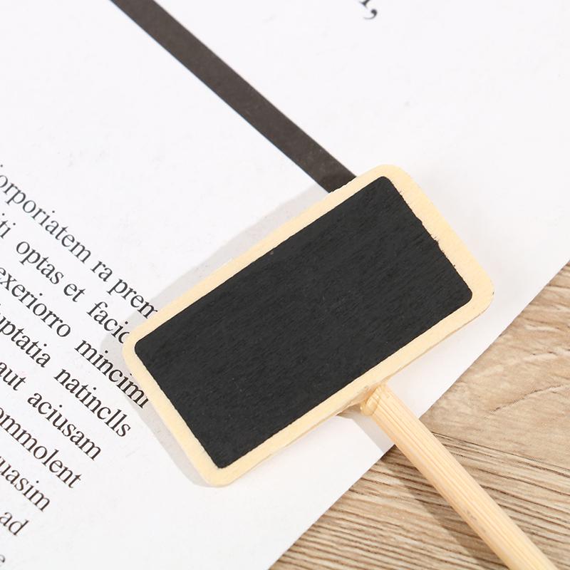 50 Mini tabule Dřevo Zpráva Břidlice Obdélník Klip Panel Karta Poznámky Štítek