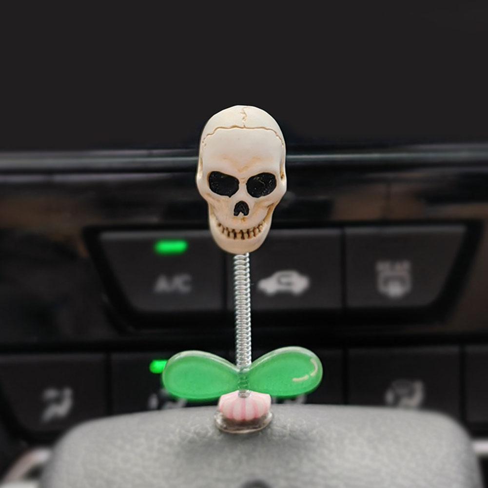 Rocking Skull Car Pendant Decoration Auto Interior Center Console Decoration Accessories Halloween Cartoon Creative Gift