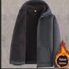 Men's Winter Fleece Hooded Jacket - New Style Thickened Velvet Warm Cardigan