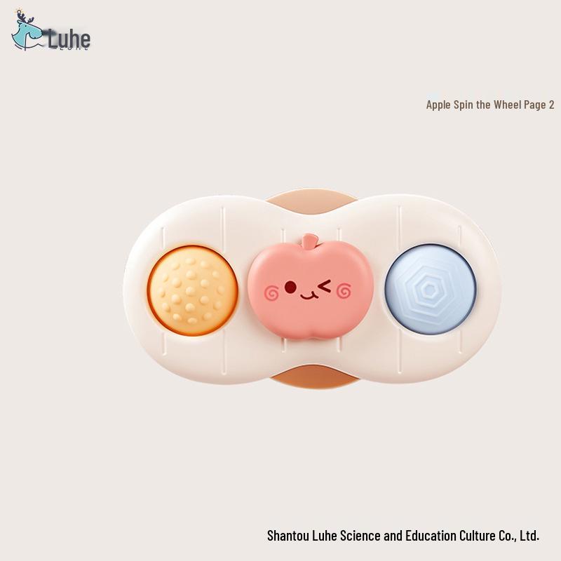Rocket Spin Top Baby Soothing Toy with 3D Cartoon Design for Dining and Bath