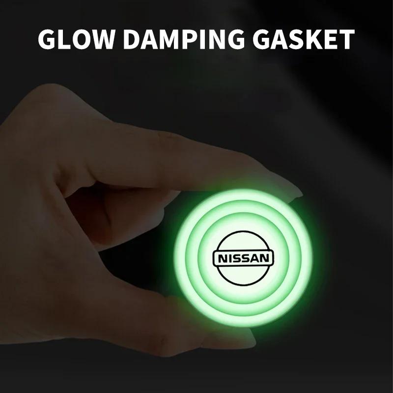 New Luminous Anti-collision Silicone Pad Car Door Closing Anti-shock Stickers For Nissan GTR Versa Almera X-Trail Xterra Qashqai