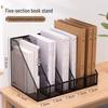 Wrought Iron Metal File & Pen Holder: Office File Rack & Bookshelf Organizer