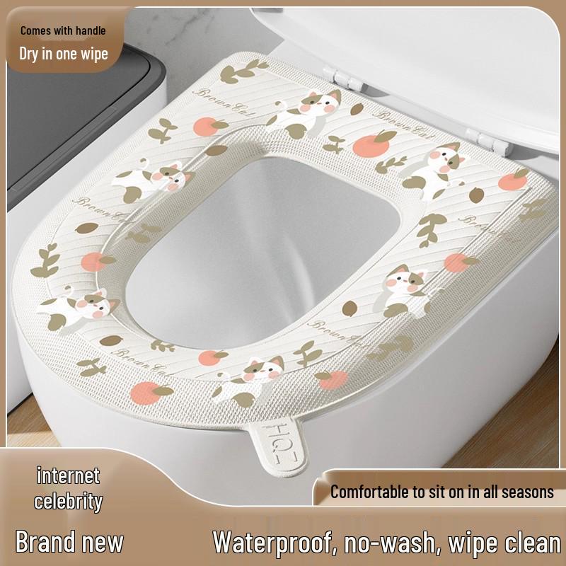 Newcomer Offer: Waterproof Foam Silicone Toilet Seat Cushion, Universal Fit for Winter and All Seasons